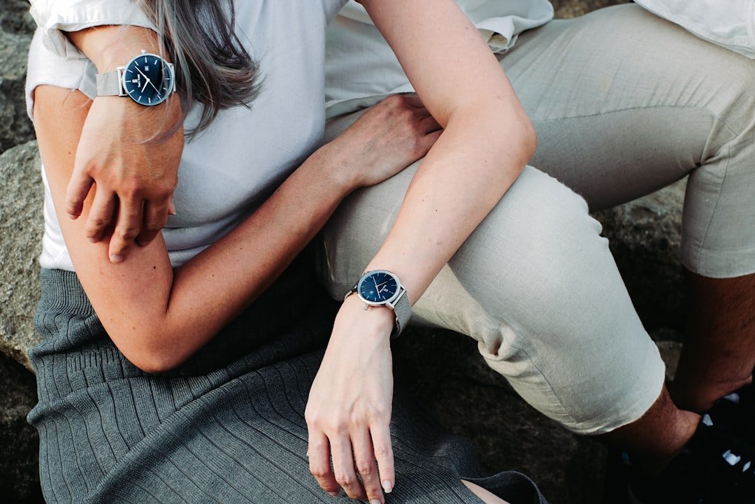 Brown leather strap watch with moonphase complication and sapphire crystal